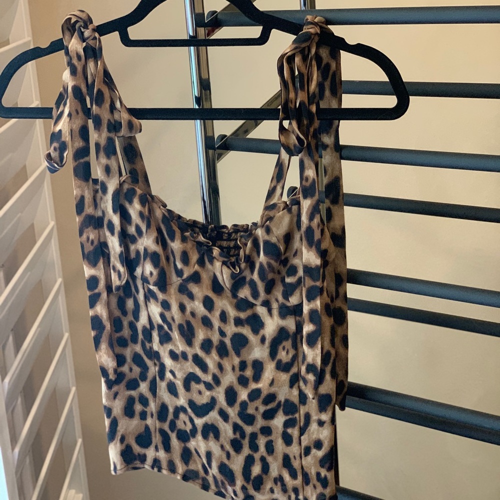 Reformation Leopard Print Top